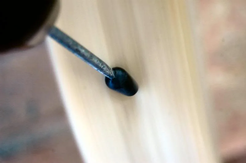 Now I step over to the buffing wheel and umm…. Buff.