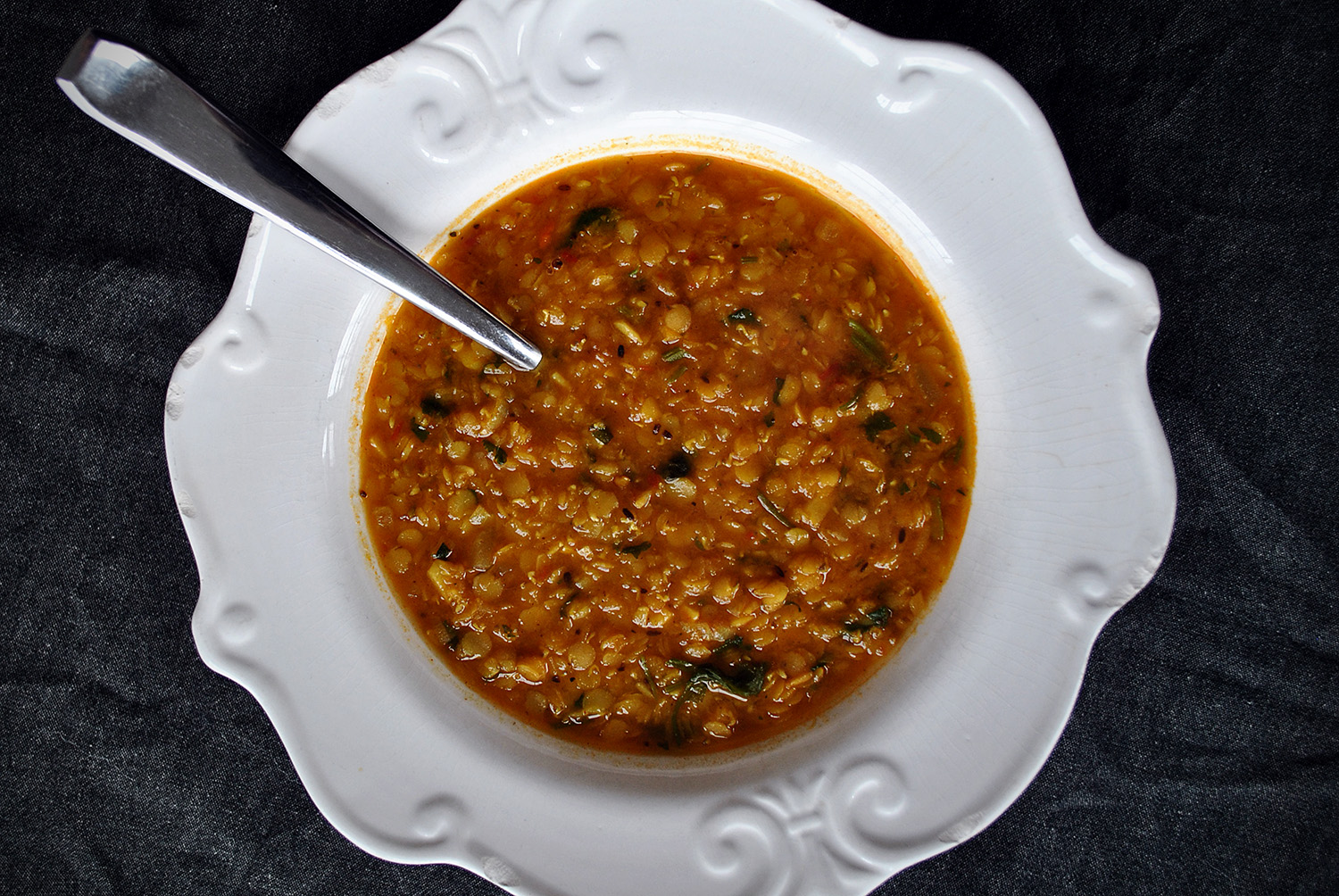 Masoor Dal with Nonna's Spicy Sauce