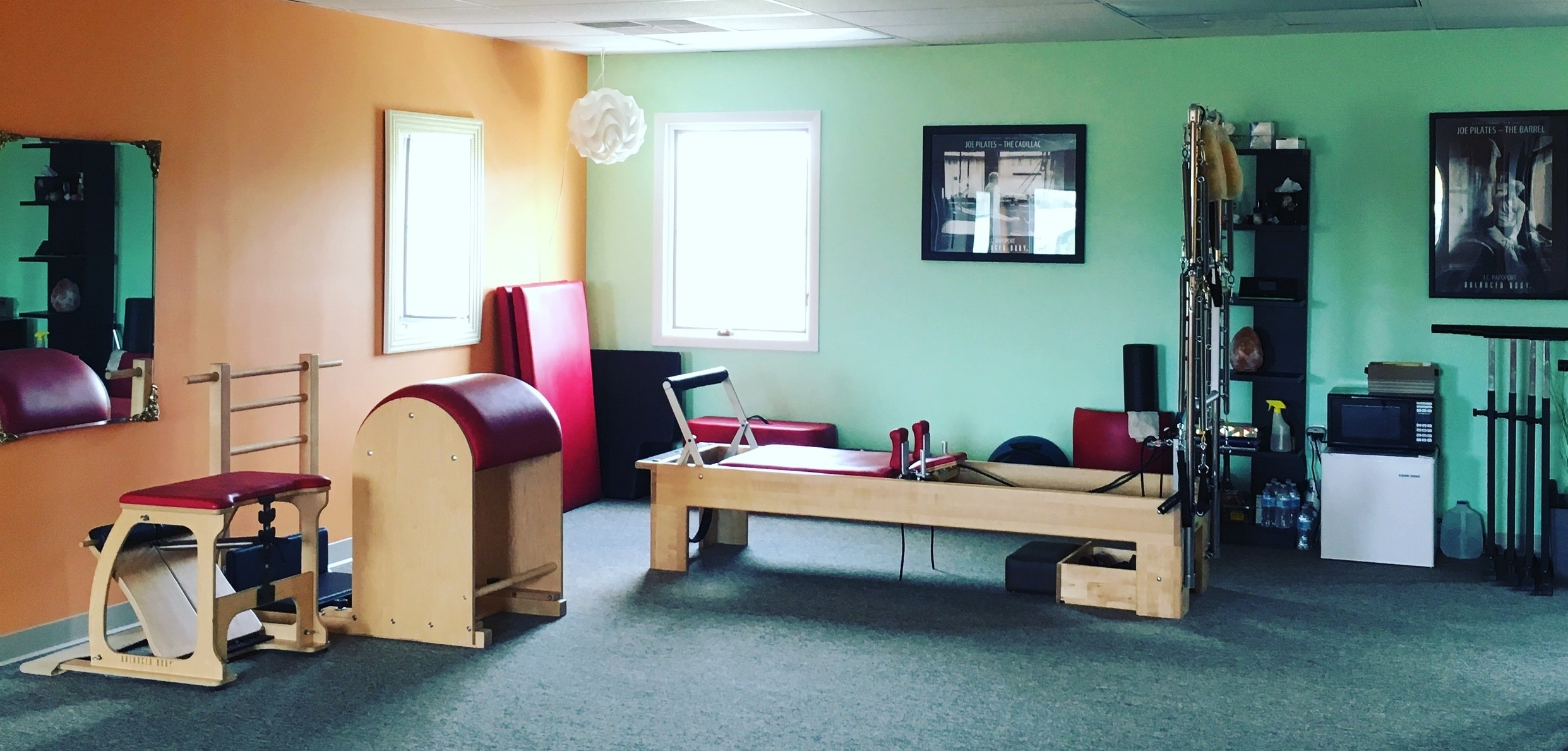 Private lessons utilize the reformer, trapeze, ladder barrel, and EXO chair