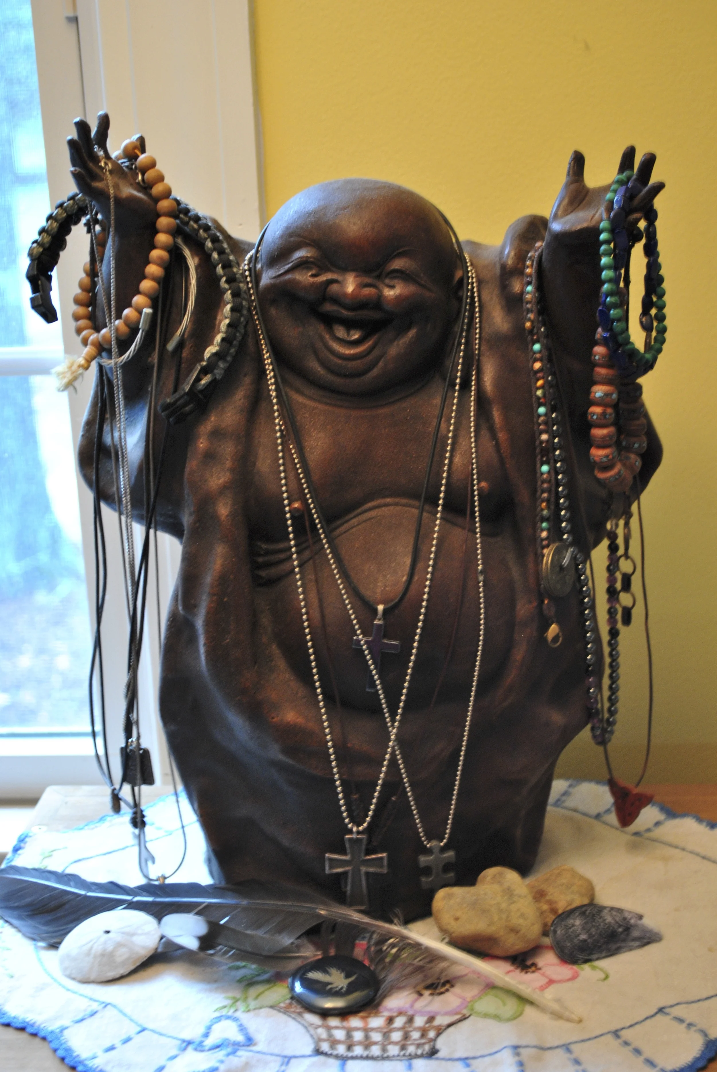 Happy Buddha, purchased from Dharma Craft. What's not to love?