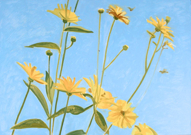 Sunflowers & Blue Sky
