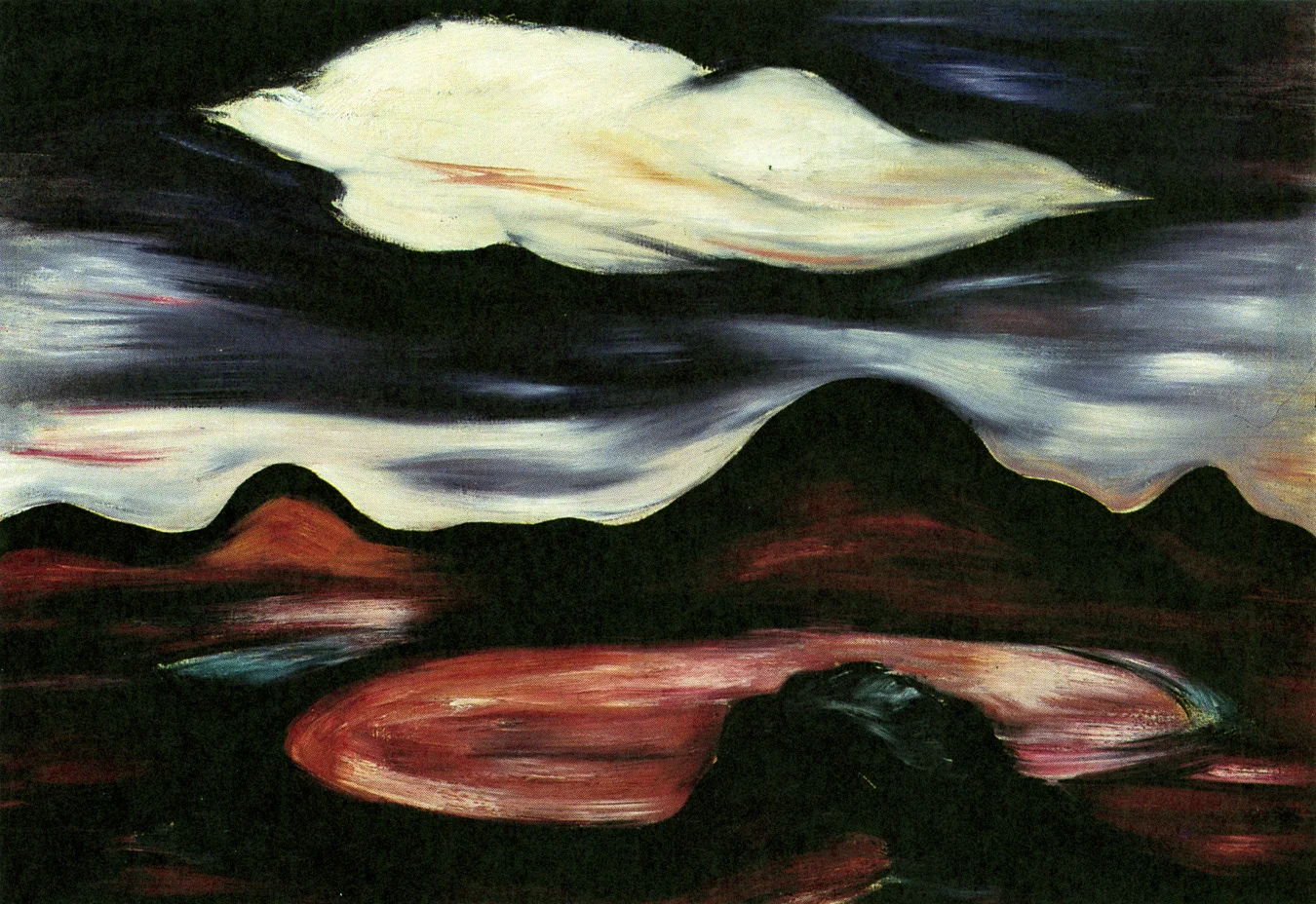 Landscape With Single Cloud