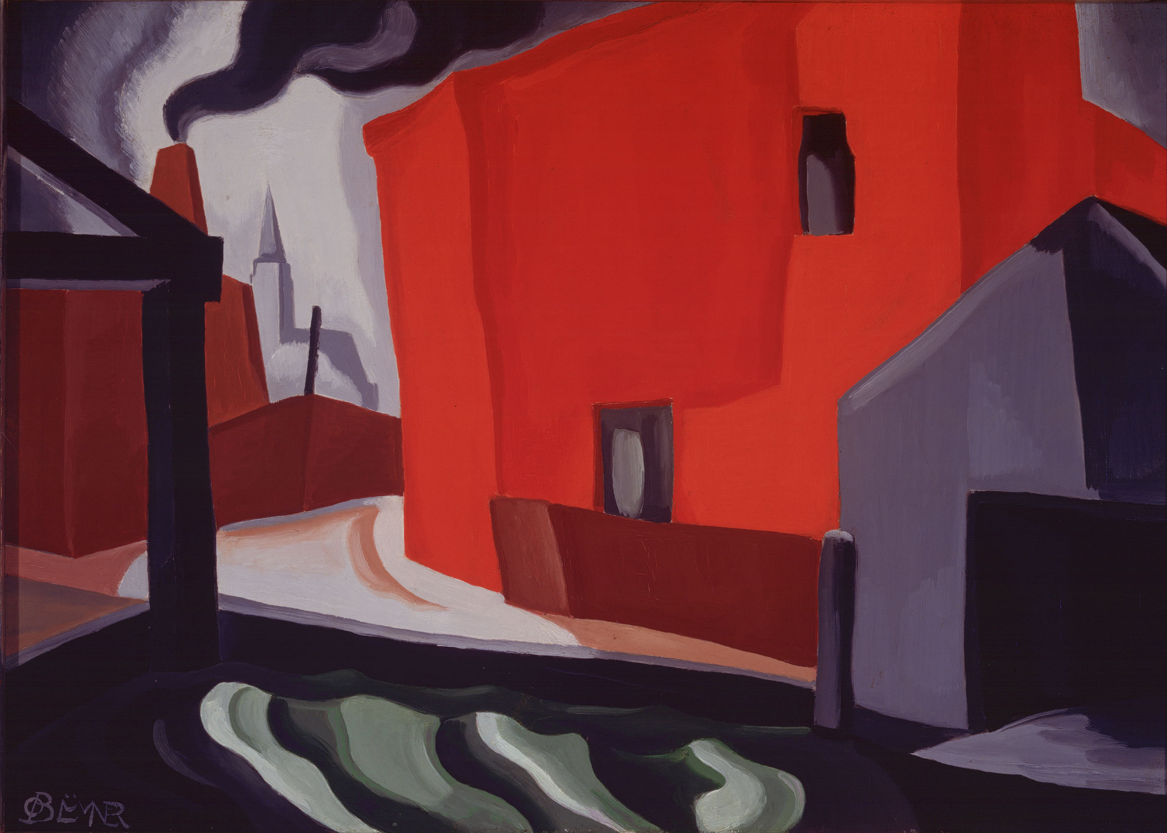 Secluded Spot-Red Amidst Gray