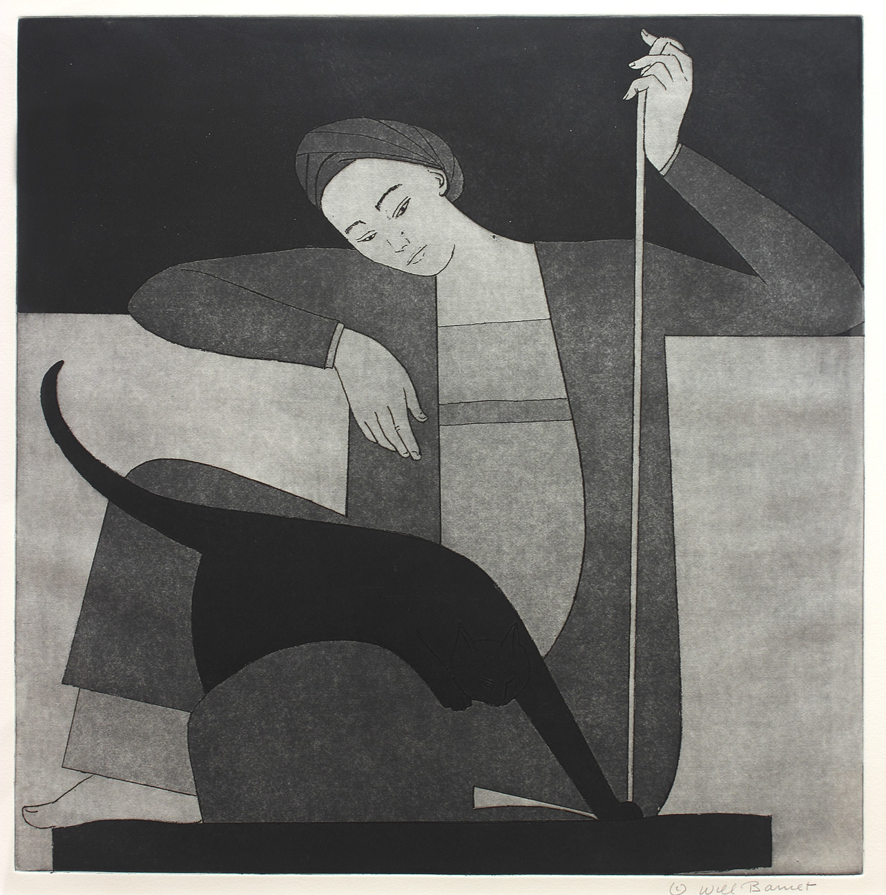 Woman, Cat and String