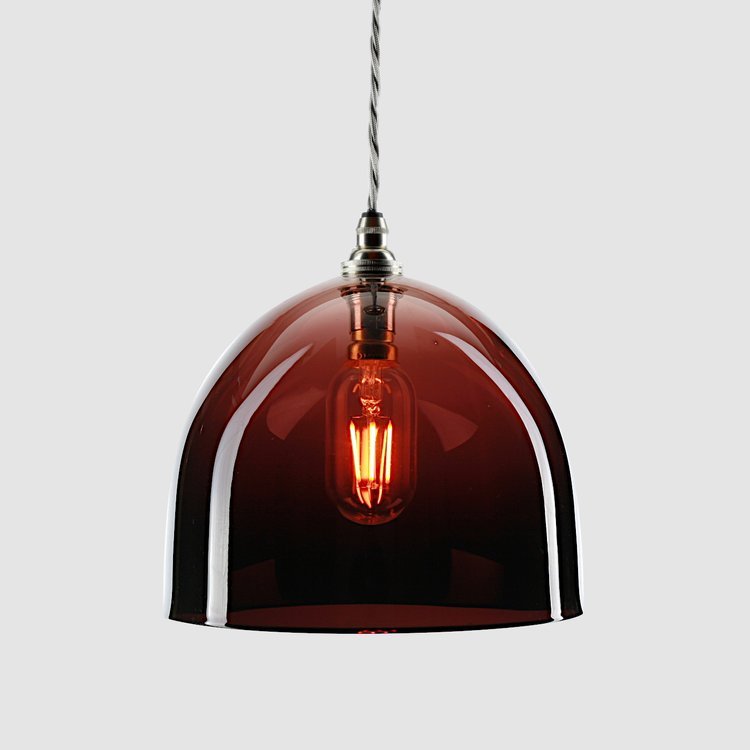 Large Dome Pendant Light in Brown LDM016-23R