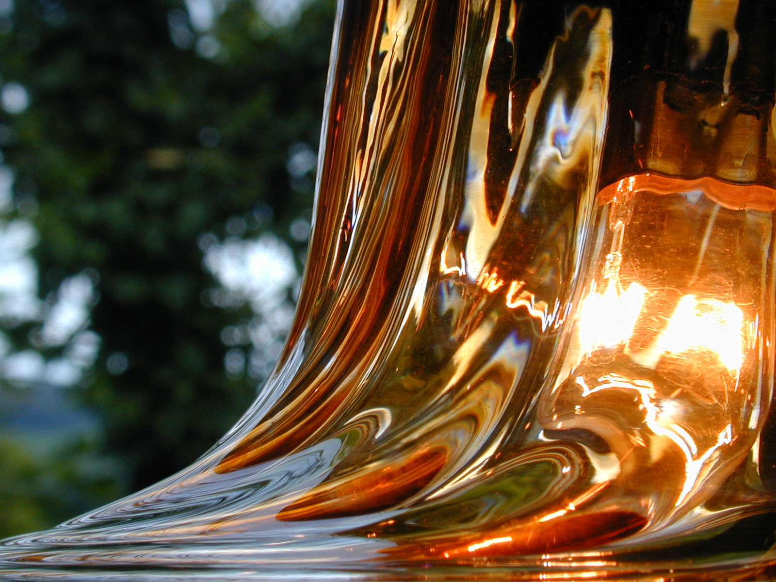 Top Hat pendant glass shade from Eirian glass in Hay on Wye. 
