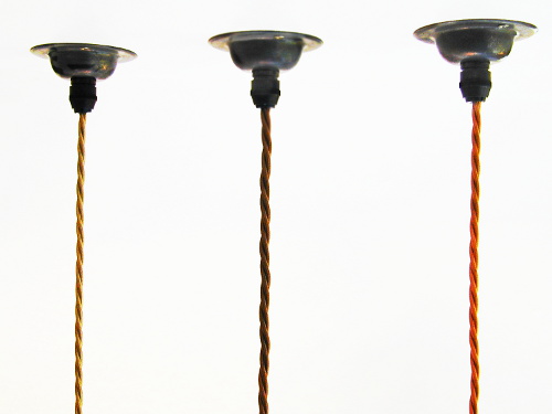 Bronze Roses with fabric cable