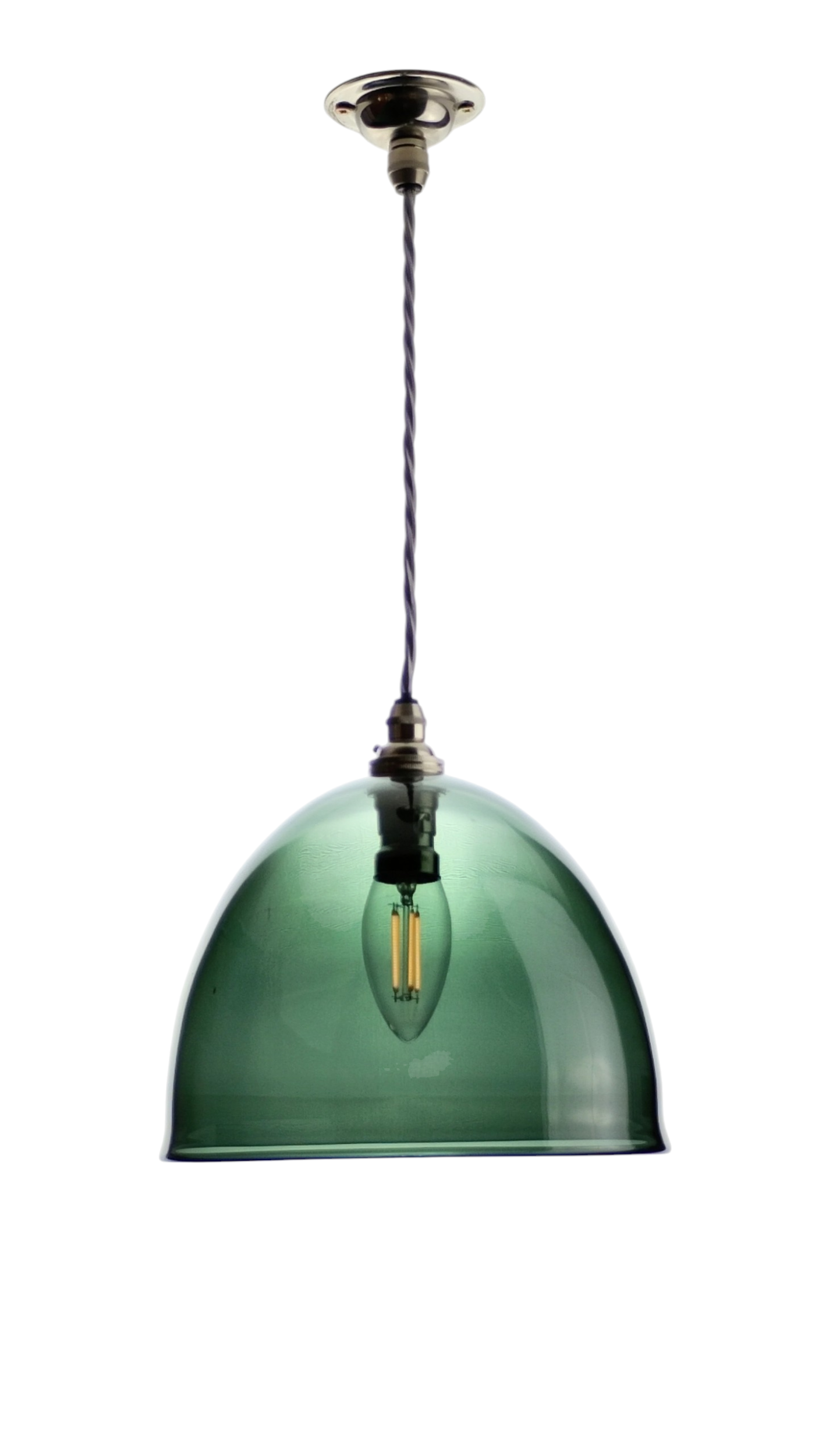 MDDM-010 Medium Dome LIGHT IN SMOKE GREEN