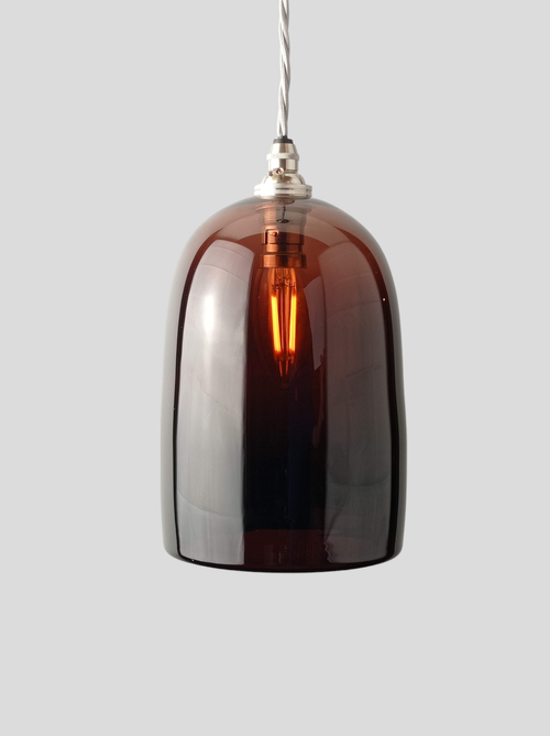 Cloche Pendant Light in Brown CLH012