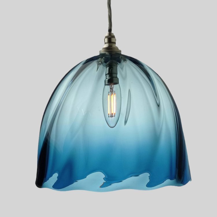 Large Beanie Pendant Light in Steel Blue LGB039-24R