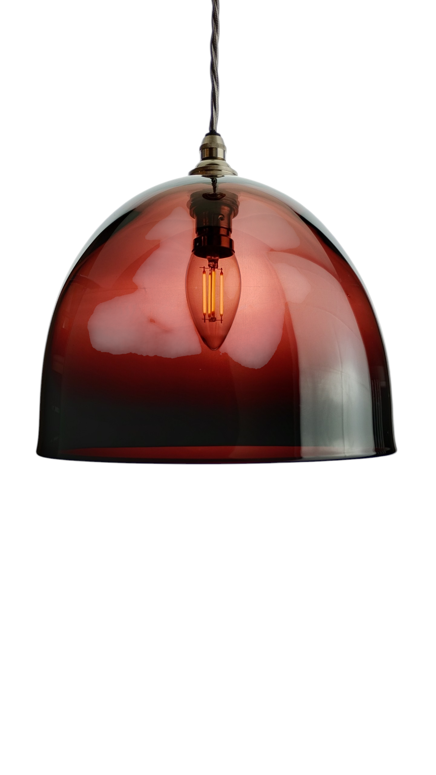 Large Dome Pendant Light in BROWN LGDM-035