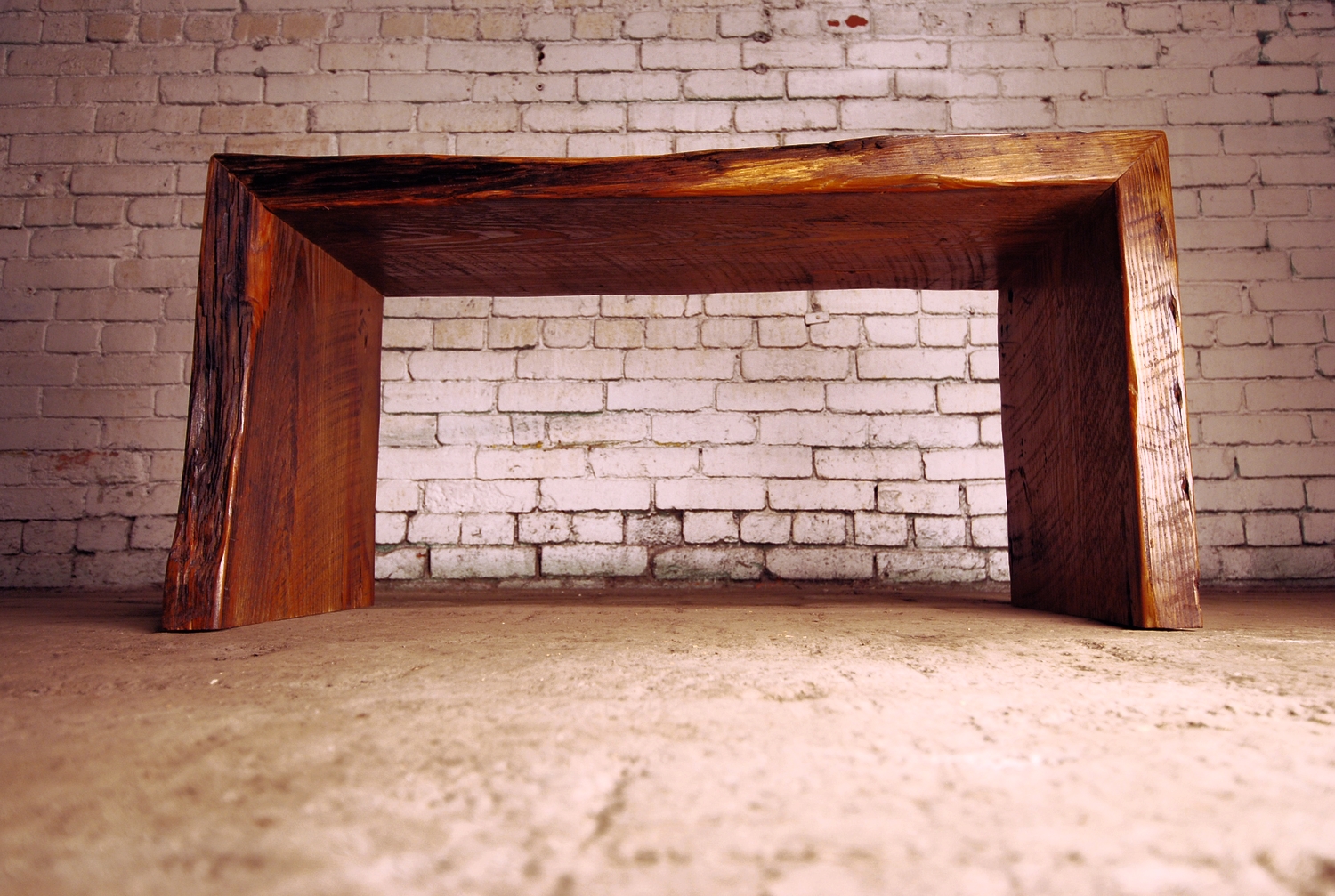 Miter-Fold Building Beam Bench