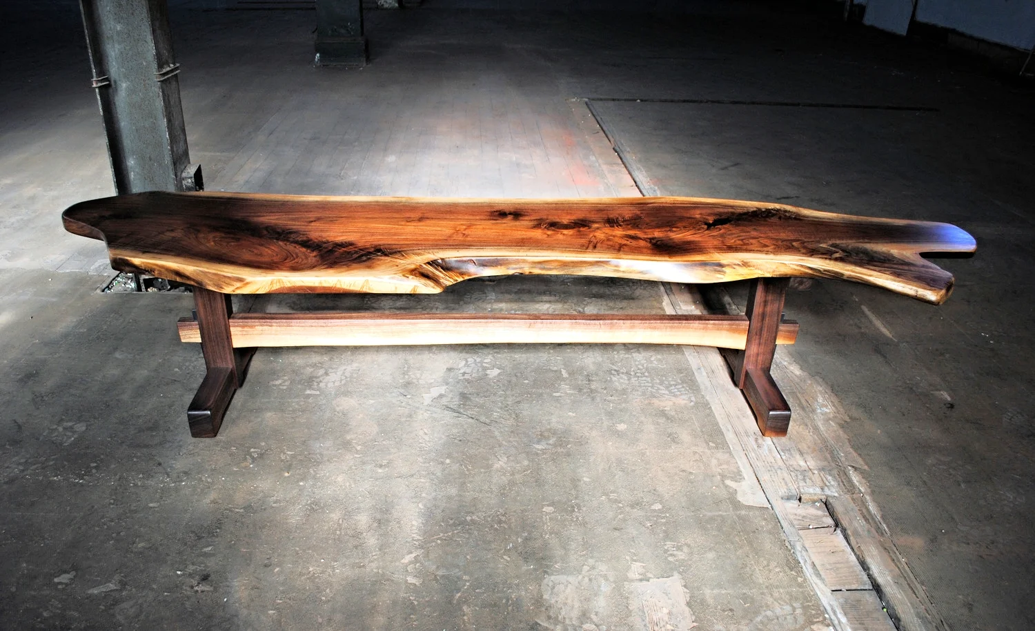 Walnut Trestle Bench