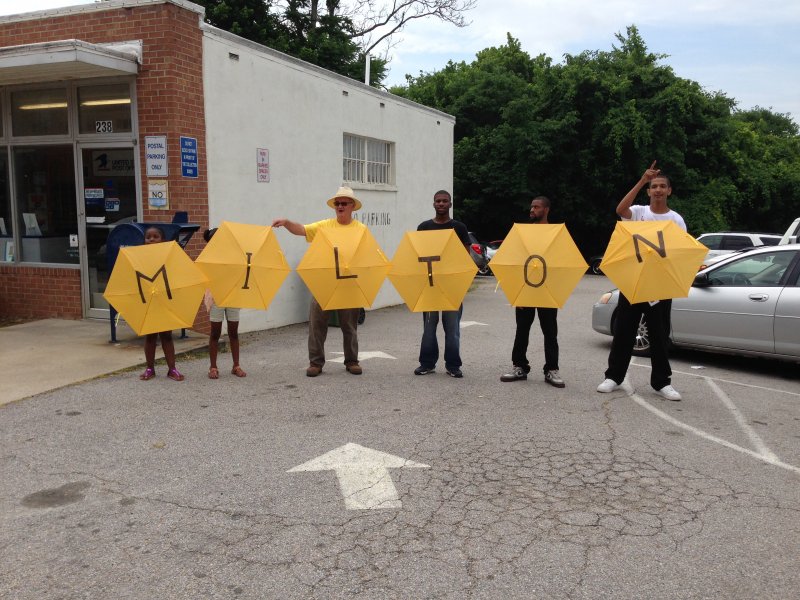 M-I-L-T-O-N! What does that spell, Milton!