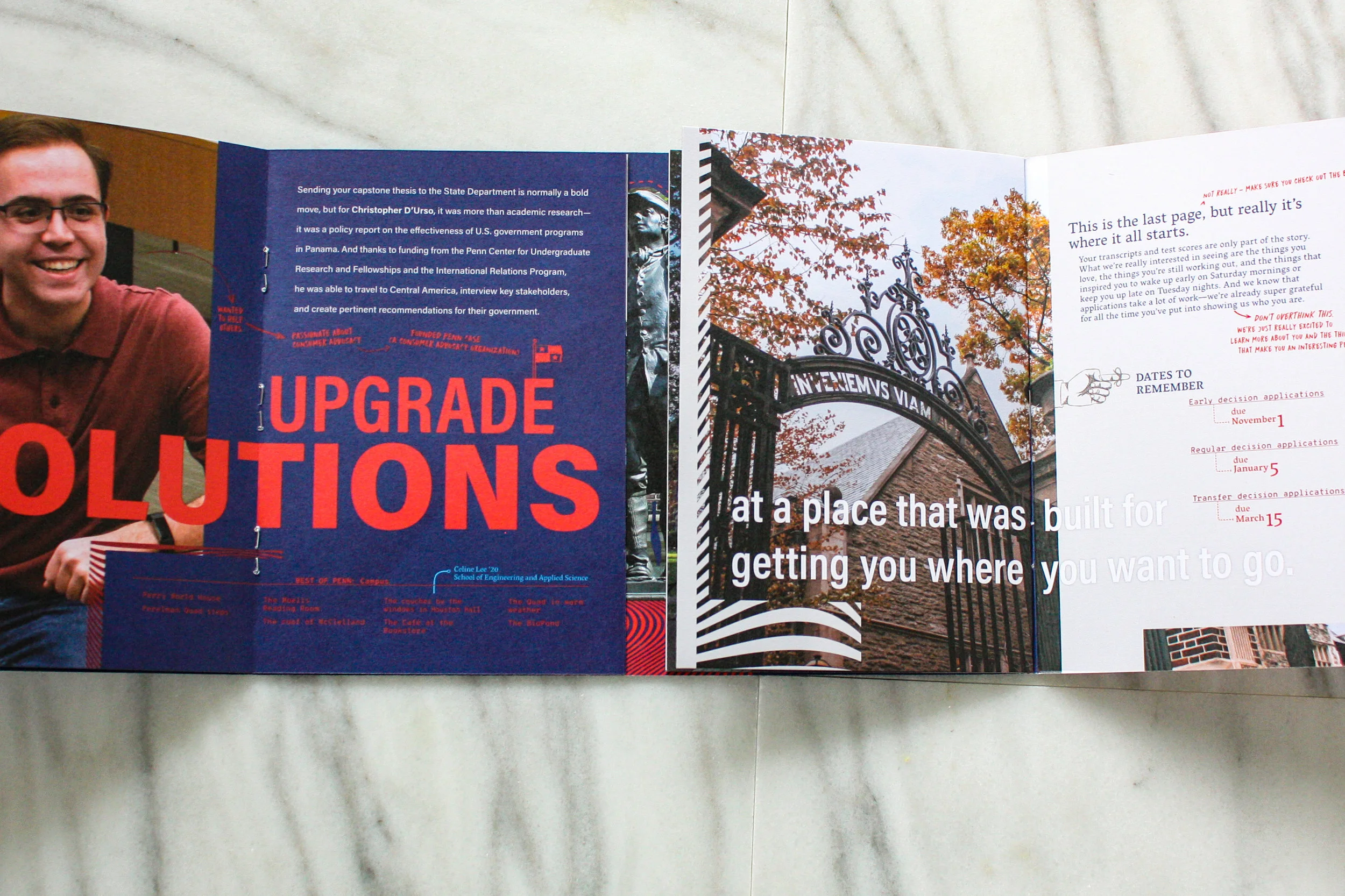 University of Pennsylvania - Admissions Suite - Travel Piece Spread