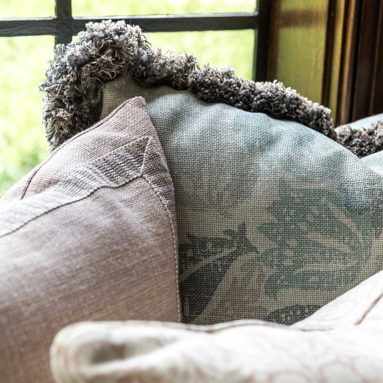 CLOTH & KIND :: Ann Arbor Hills Tudor, Sitting Room Pillows.jpg