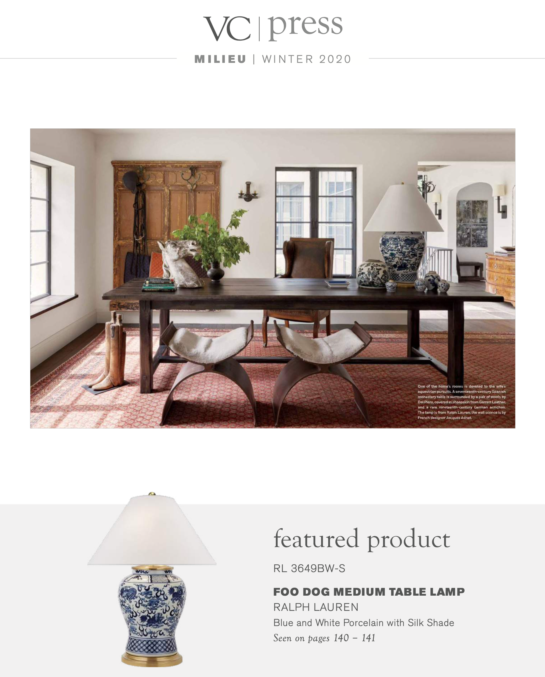 CLOTH &amp; KIND // Visual Comfort, Lighting In Situ