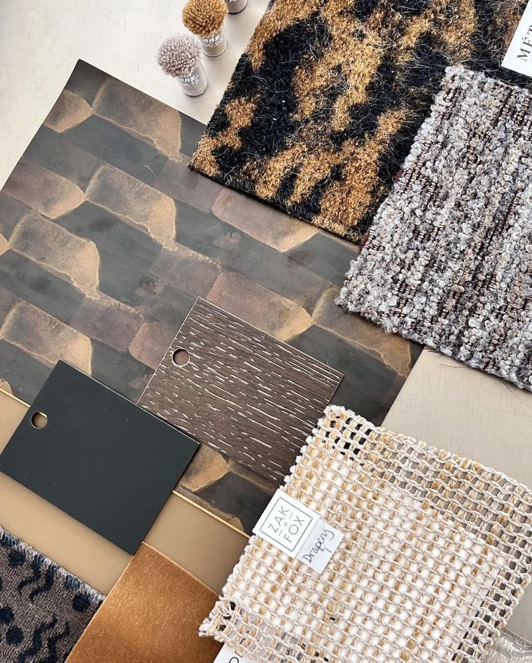 We're digging this &uuml;ber moody scheme that's coming together for a sophisticated client's sitting room. #ckprojectpurdynewthing