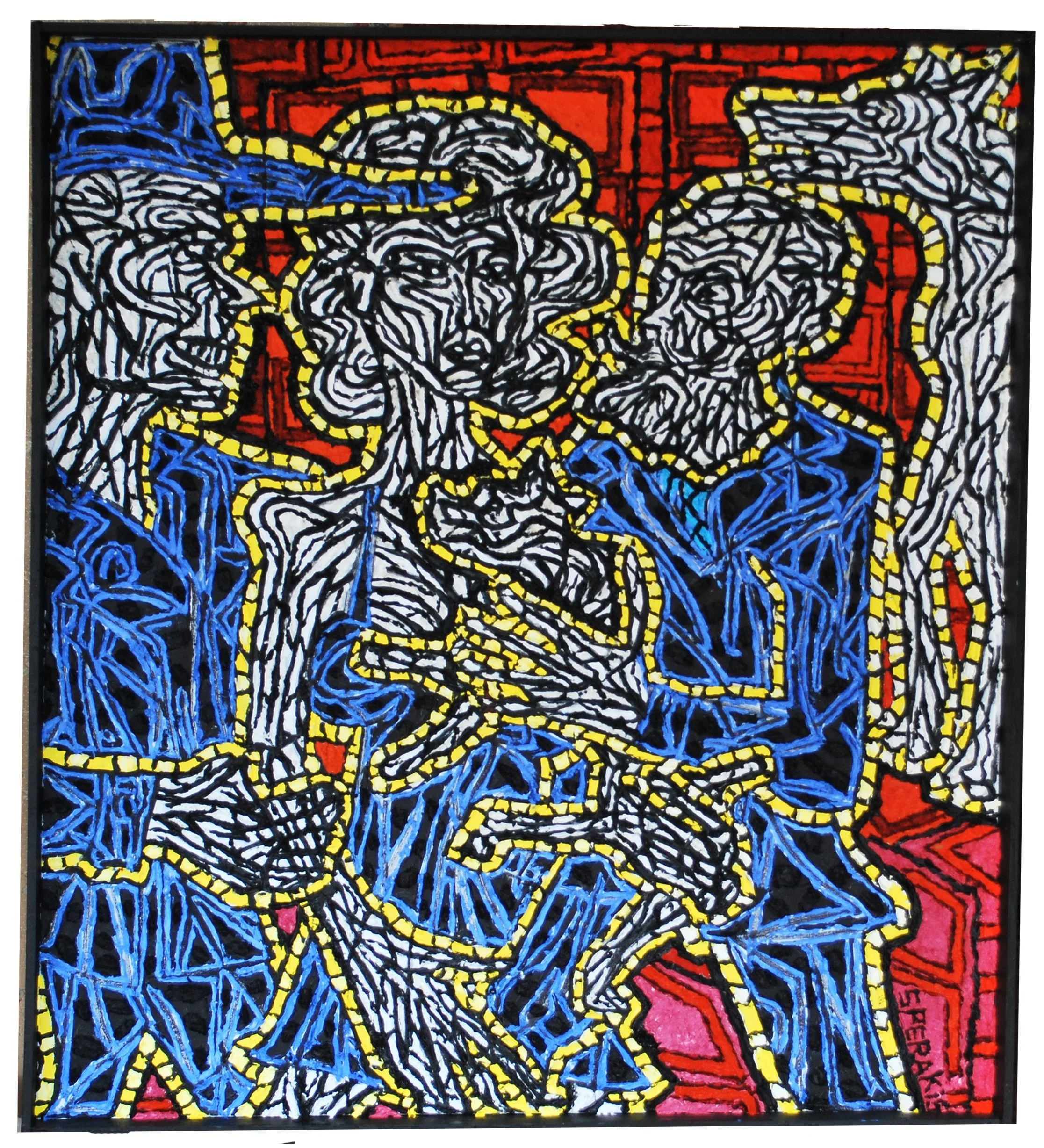 Self-Portrait Presenting Lucas to Passers-by on Calle 85, 2011