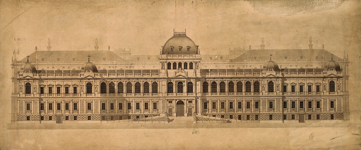 university of vienna, main building original design 1872 (Universtät Wien)