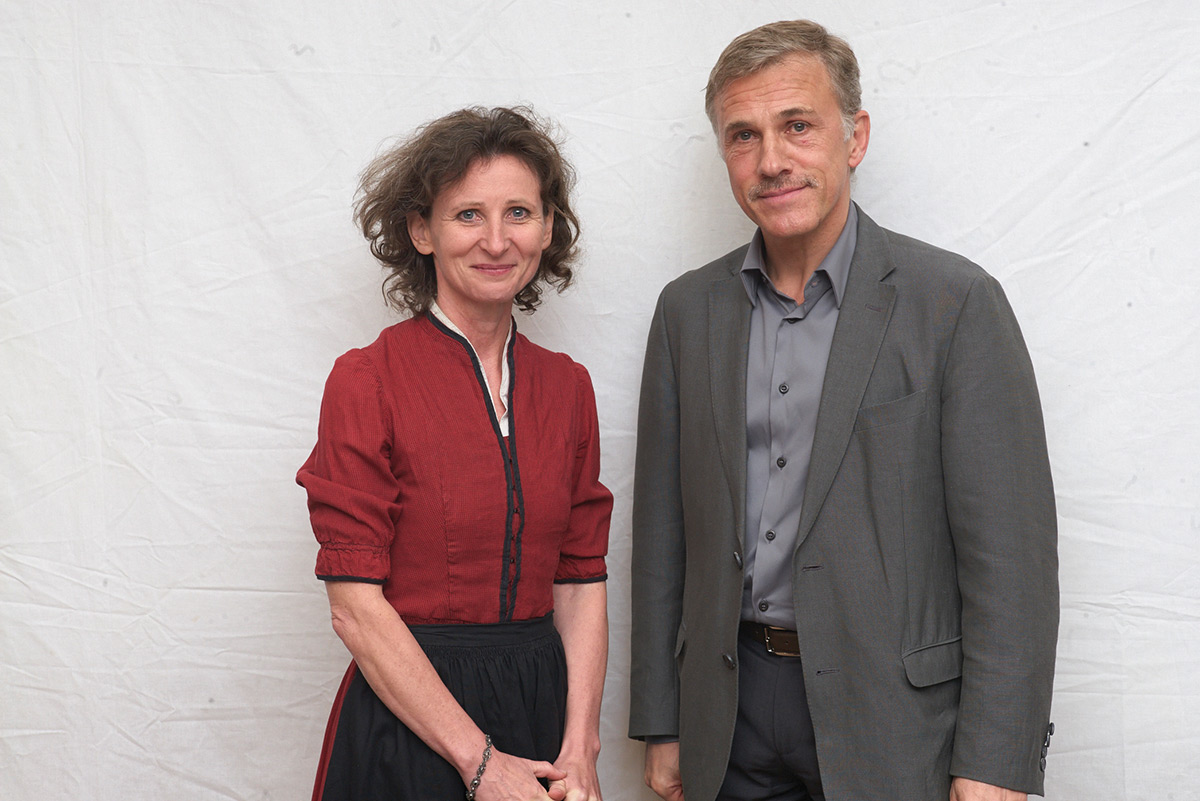 Barbara Gasser with Christoph Waltz. Photo: HFPA