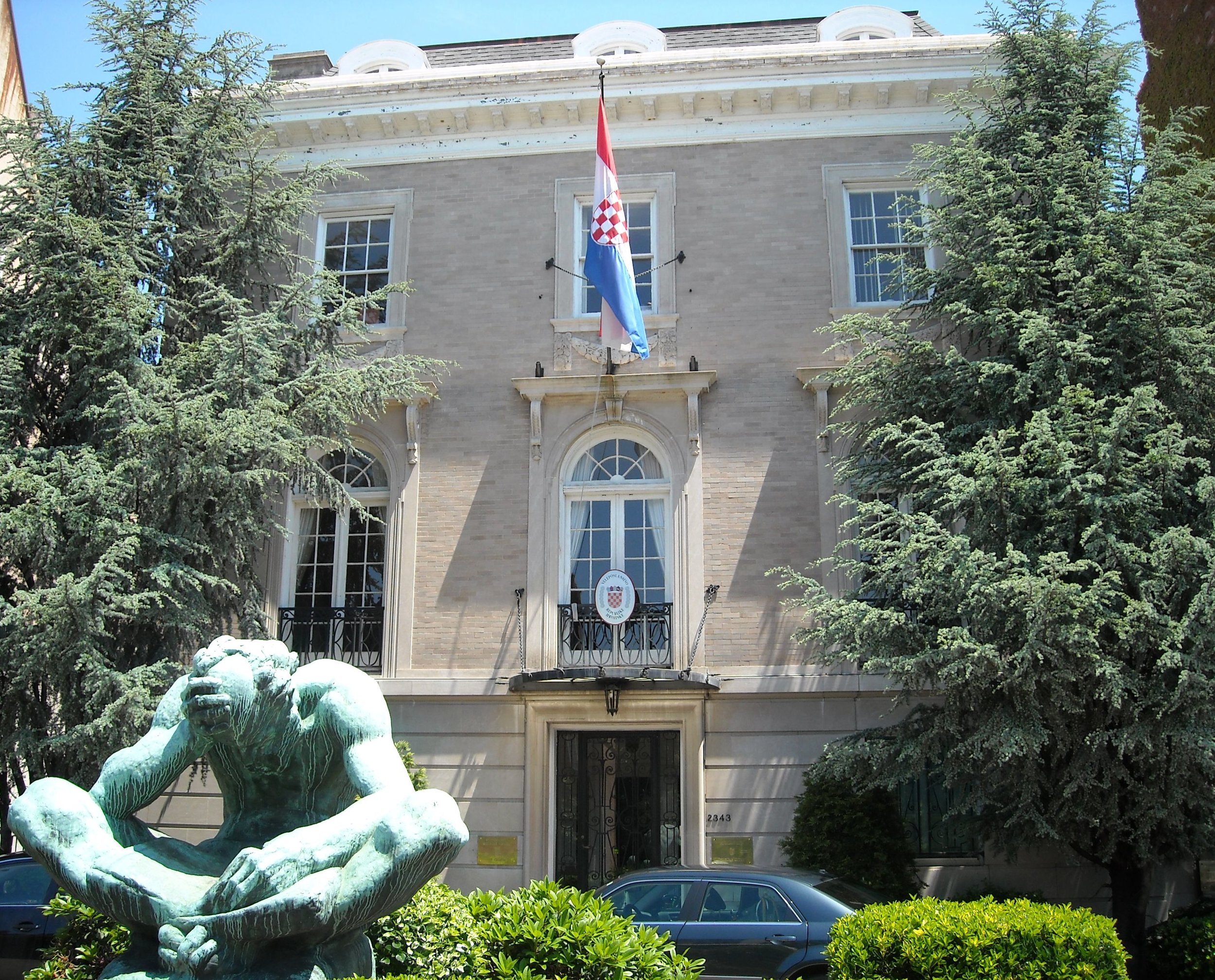 The former location of the Austrian Embassy on 2343 Massachusetts Avenue, NW. Today the building houses the Embassy of Croatia to the United States. Wikimedia/ AgnosticPreachersKid