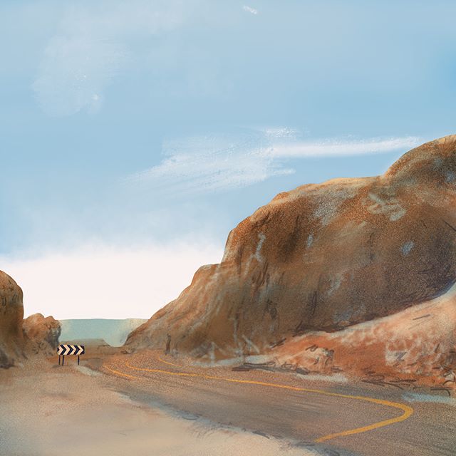 😌 Road-trippin to the Dead Sea #procreate