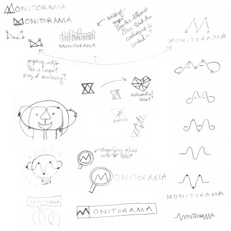  Initial sketches/doodles for the logo. 
