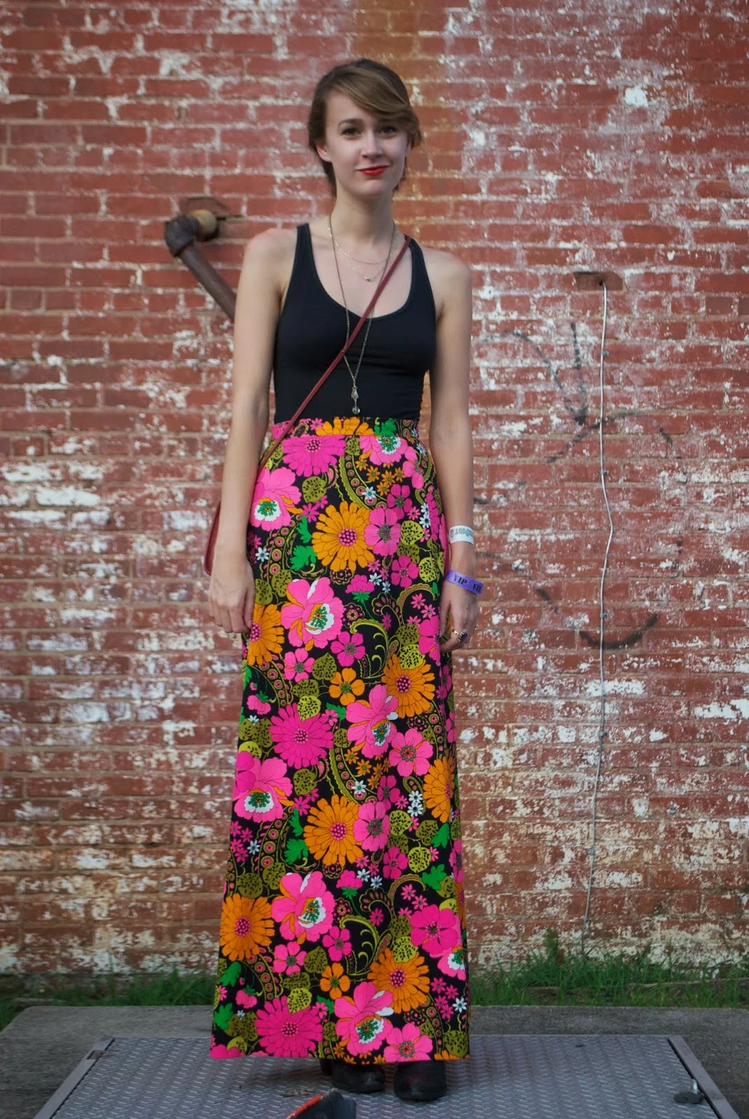 Floral is all the rage this spring and this psychedelic vintage skirt is gorgeous! For an updated look that features a floral design check out Macy's MADE Floral Print Skirt