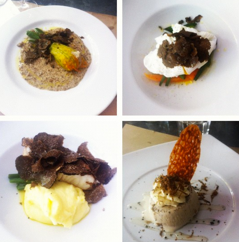 The truffle menu at Chez Serge in Carpentras.