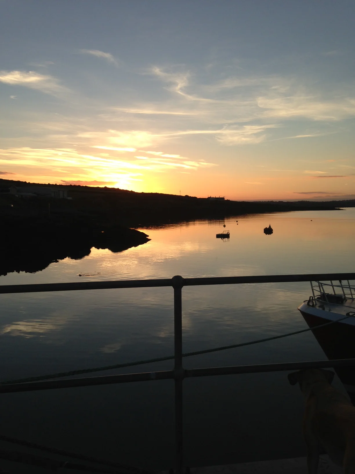 The pier at Clogerhead at sunset.