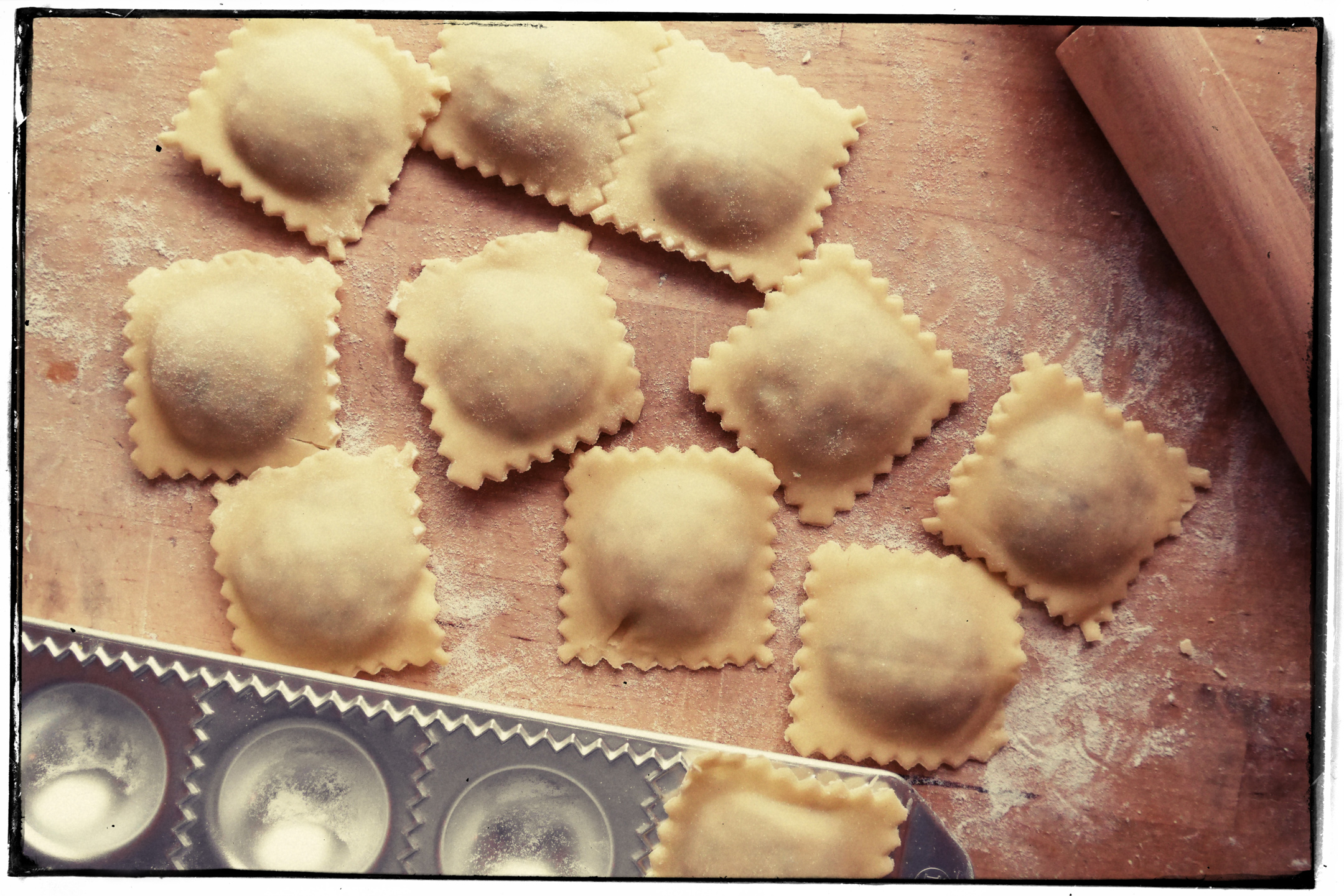 Homemade ravioli