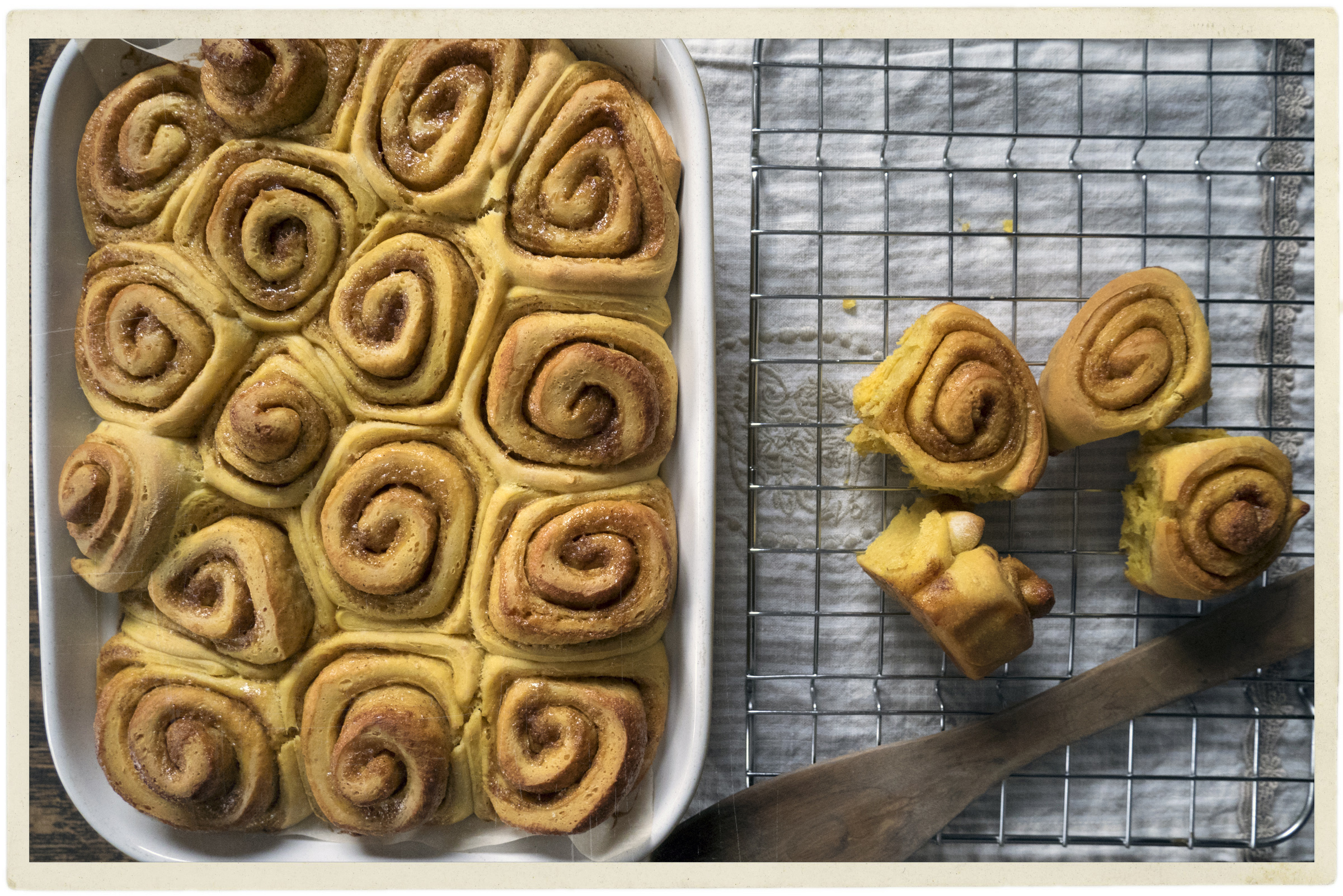 Pumpkin cinnamon rolls.