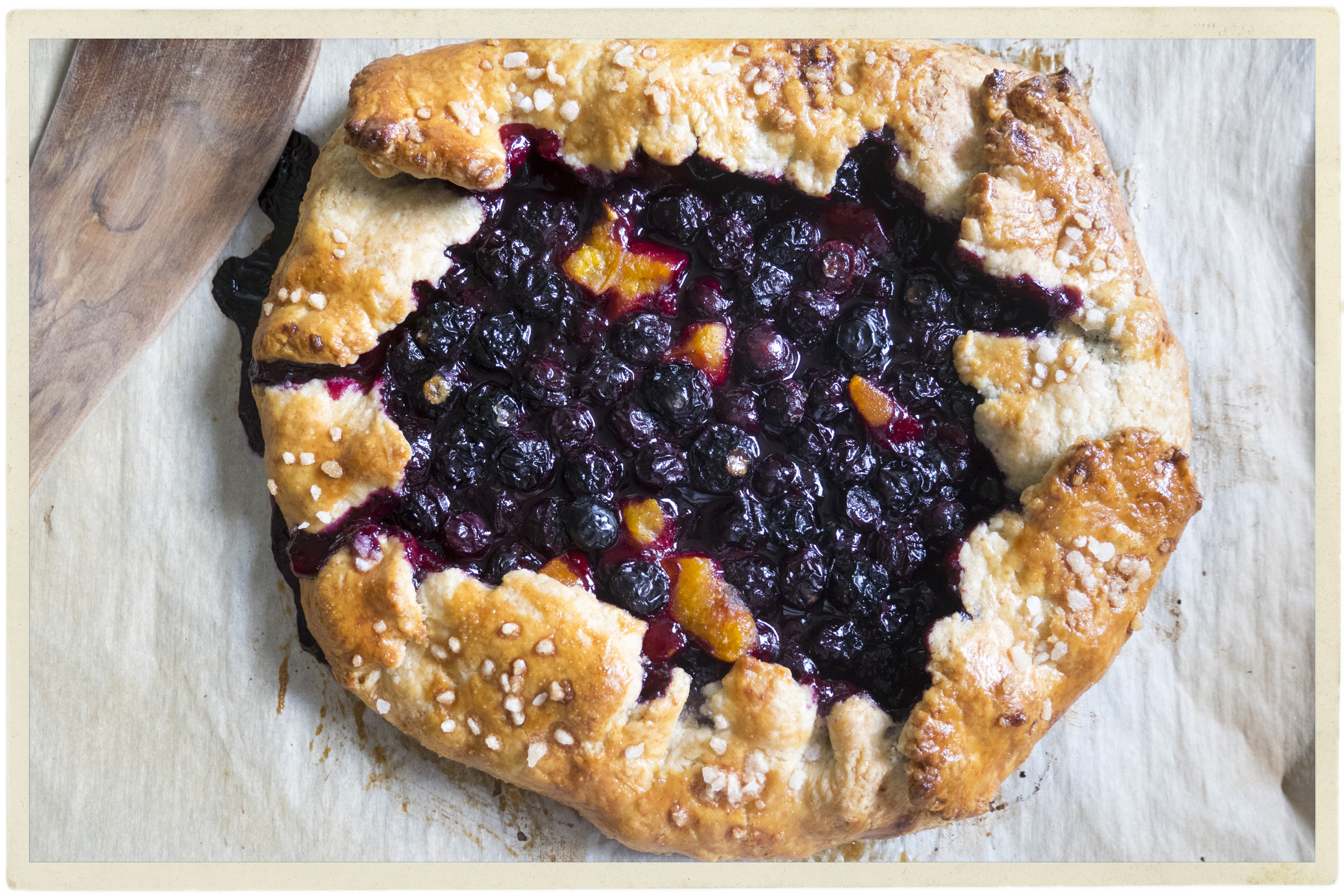 Blueberry & peach galette