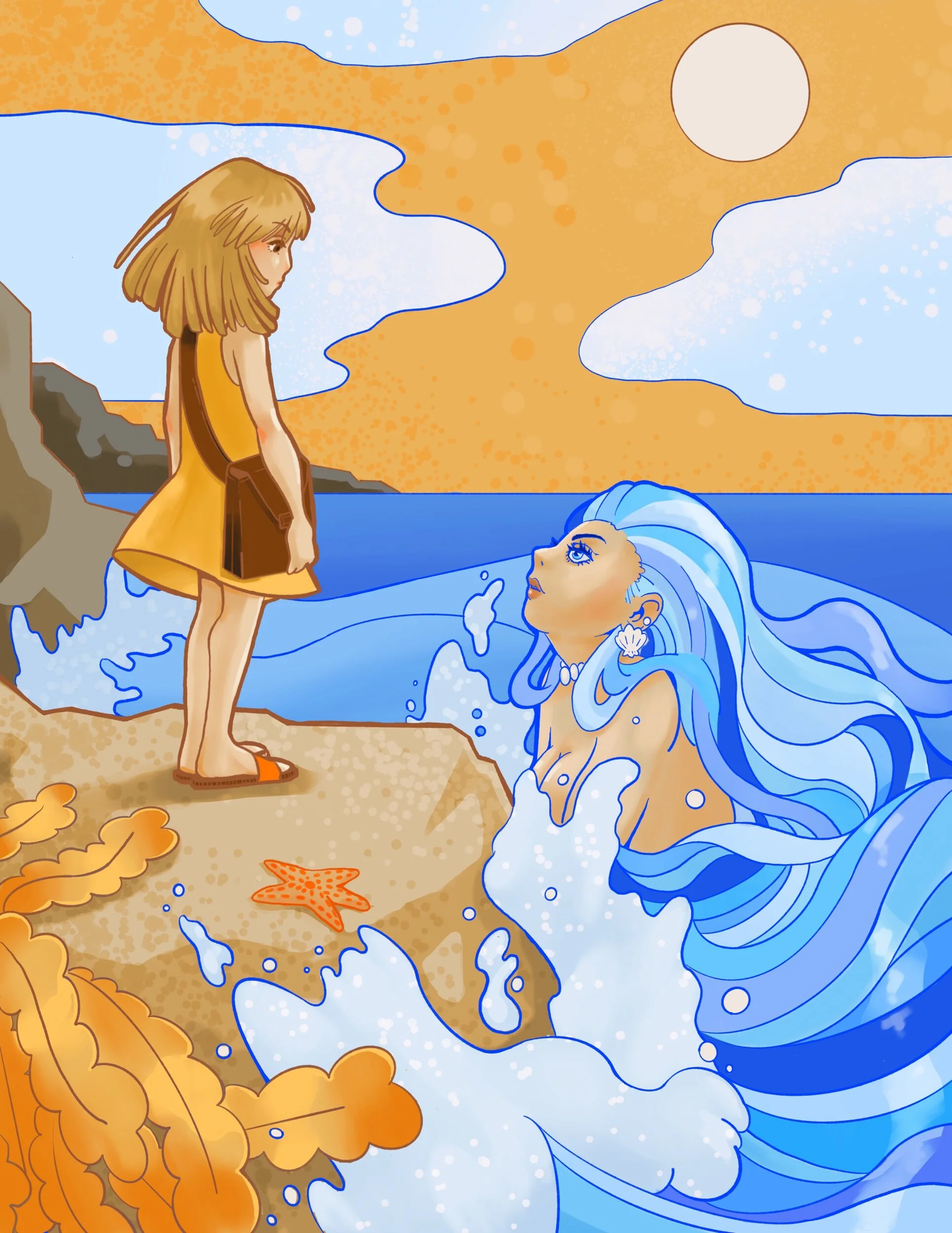   I remember the day I met the ocean. The salty air and immense awe of her power were overwhelming - yet I felt calm. She spoke to me and said “You were born from this beautiful sun, never stop appreciating how fragile and unique life is. Love yourse