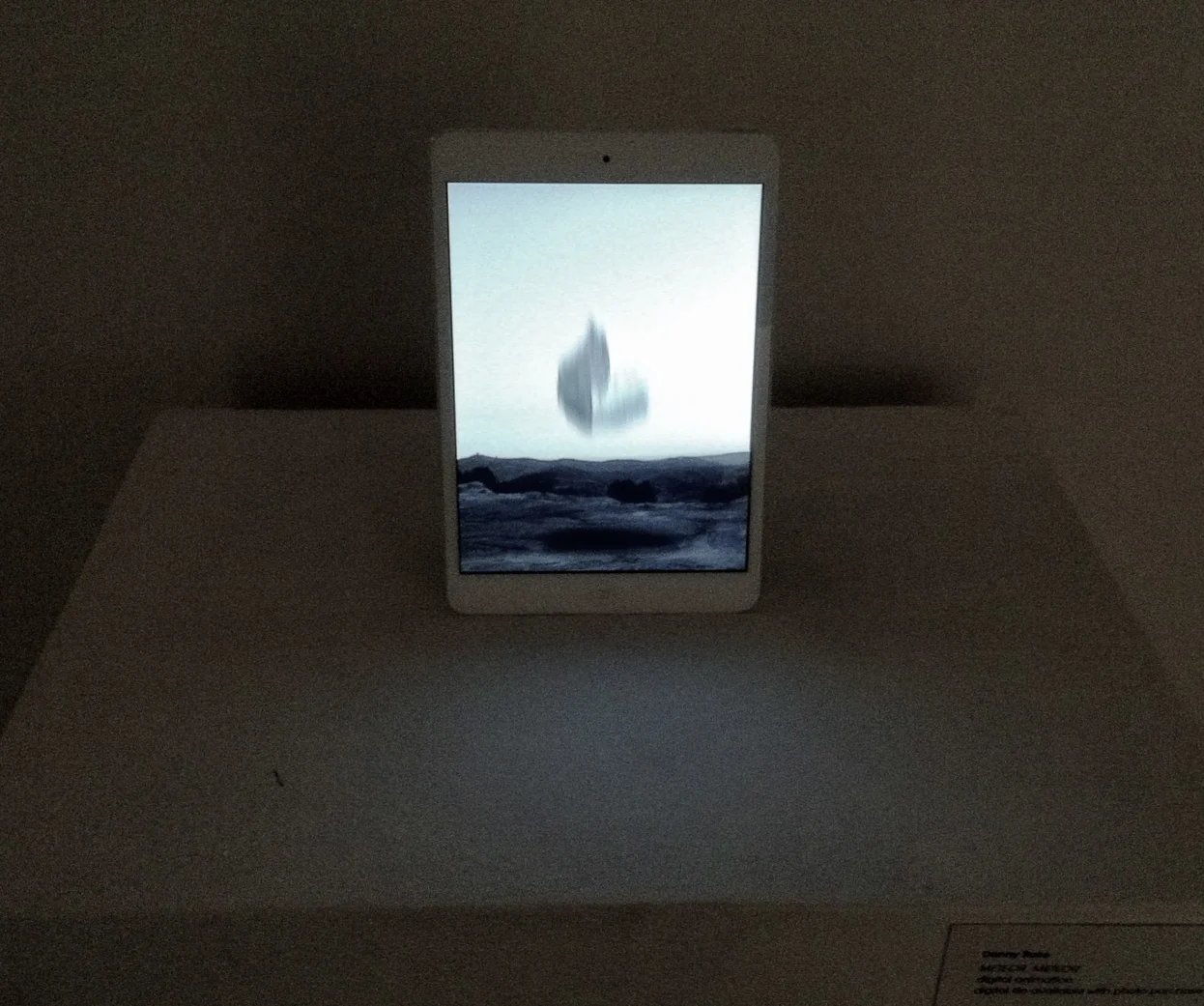 installation view, opposite wall, animation from METEOR, METEOR