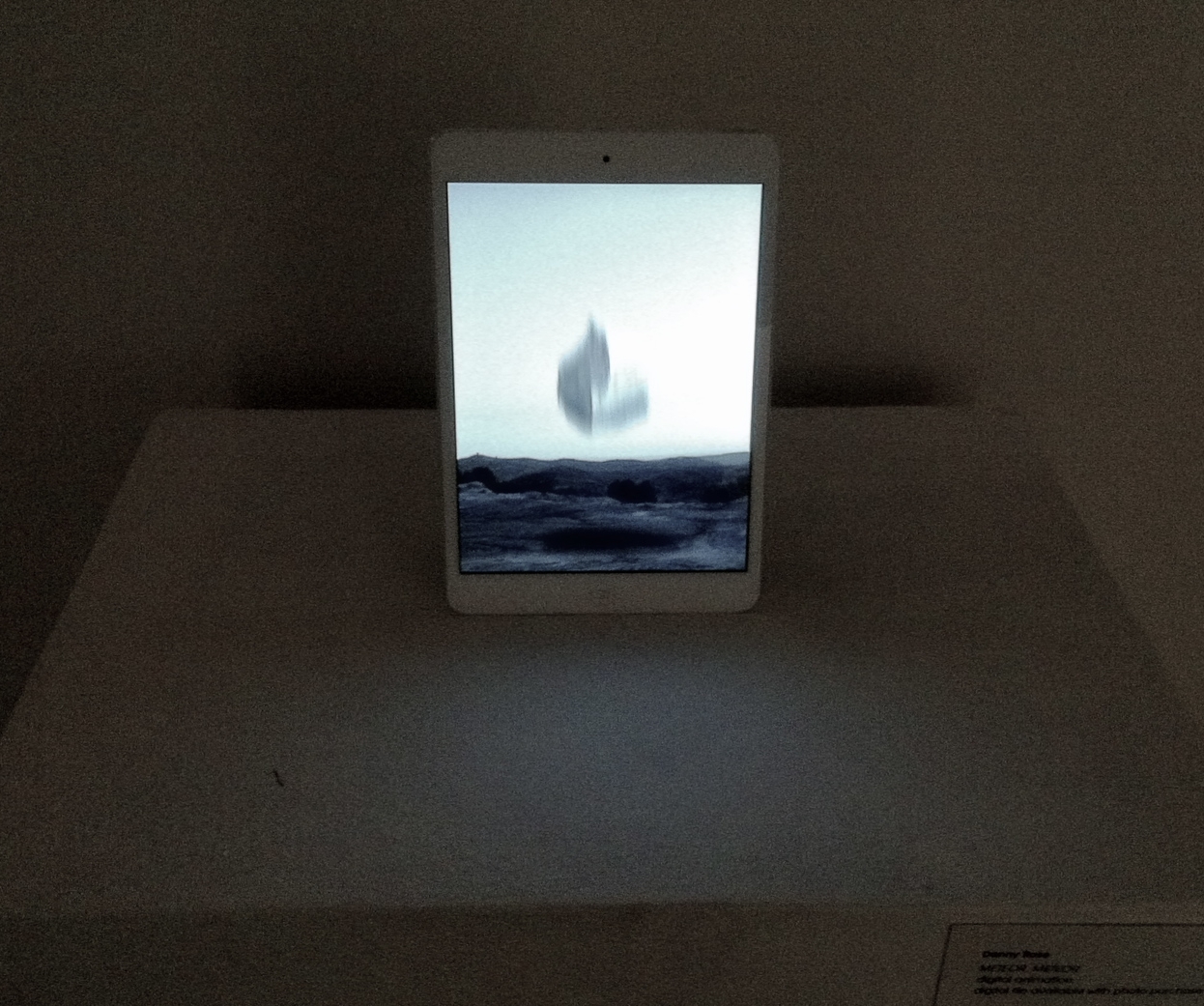 installation view, opposite wall, animation from METEOR, METEOR