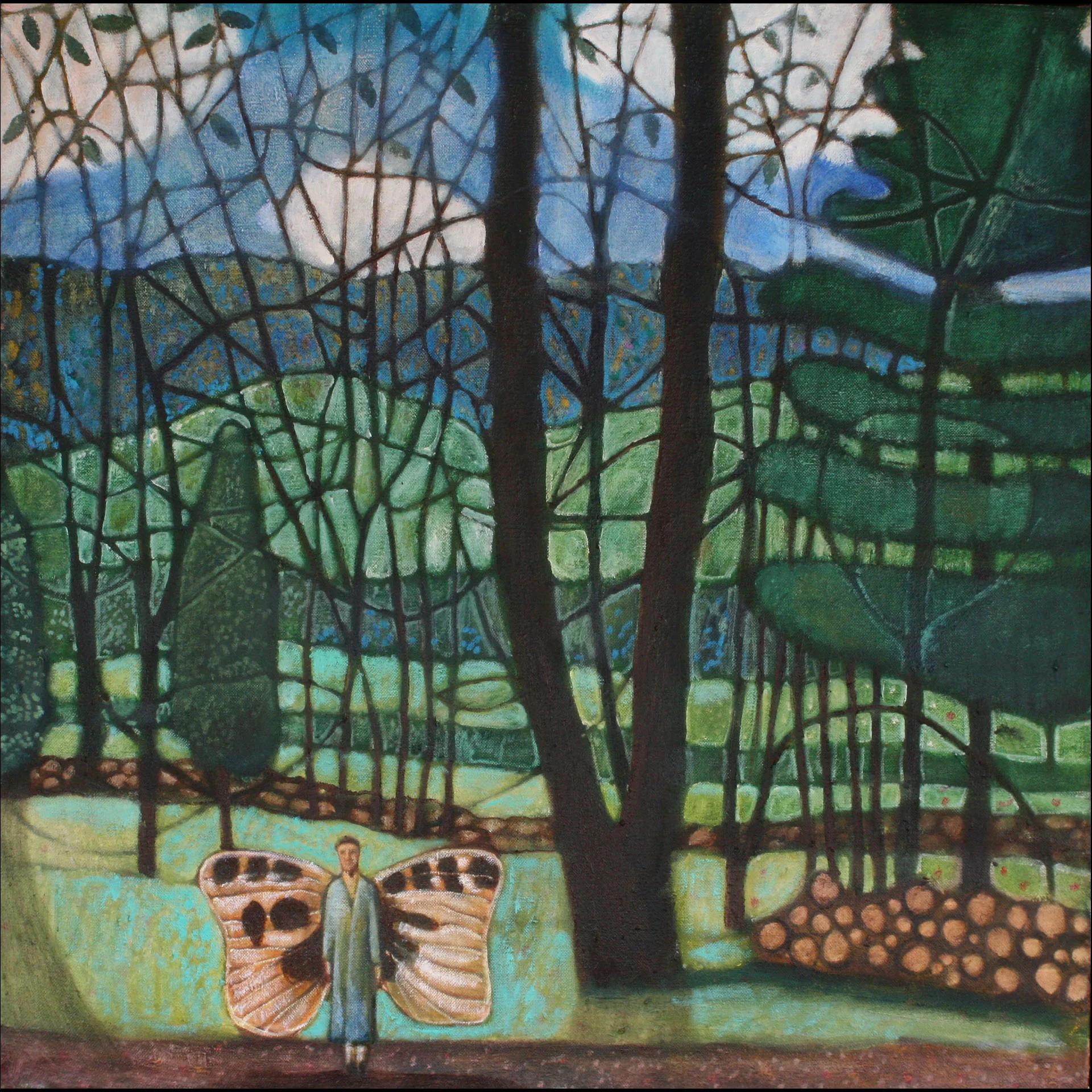 Moth Man 40x40 Oil on Linen, 2009 Okemo Mountain Resort