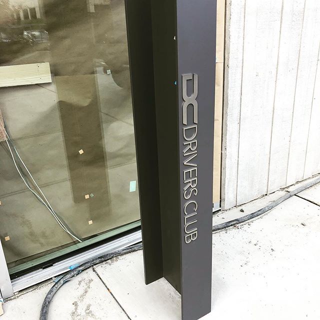 Opening soon @drivers.club  #northrupfab front door call box #steel #stainlesssteel #entry #lasercut #custom