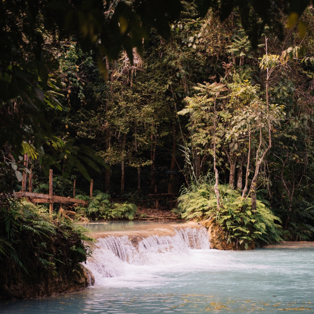 Travertine Waterfall in Laos by Debra Alison Photography