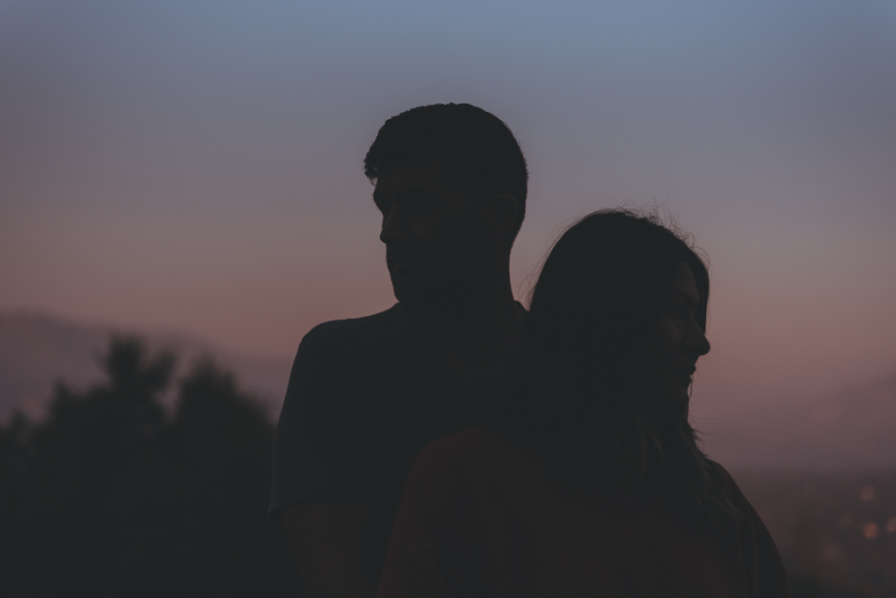 Debra Alison Photography - Sunrise Couples Cuddle Photo Session Silhouette