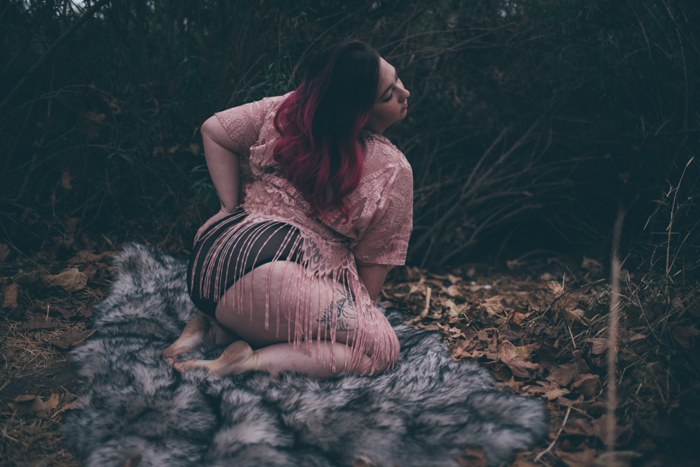 Forest and Fur outdoor Boudoir by Debra Alison Photography
