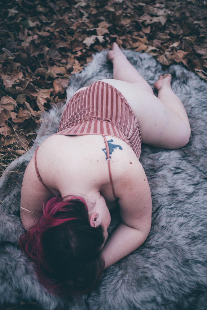 Forest and Fur outdoor Boudoir by Debra Alison Photography