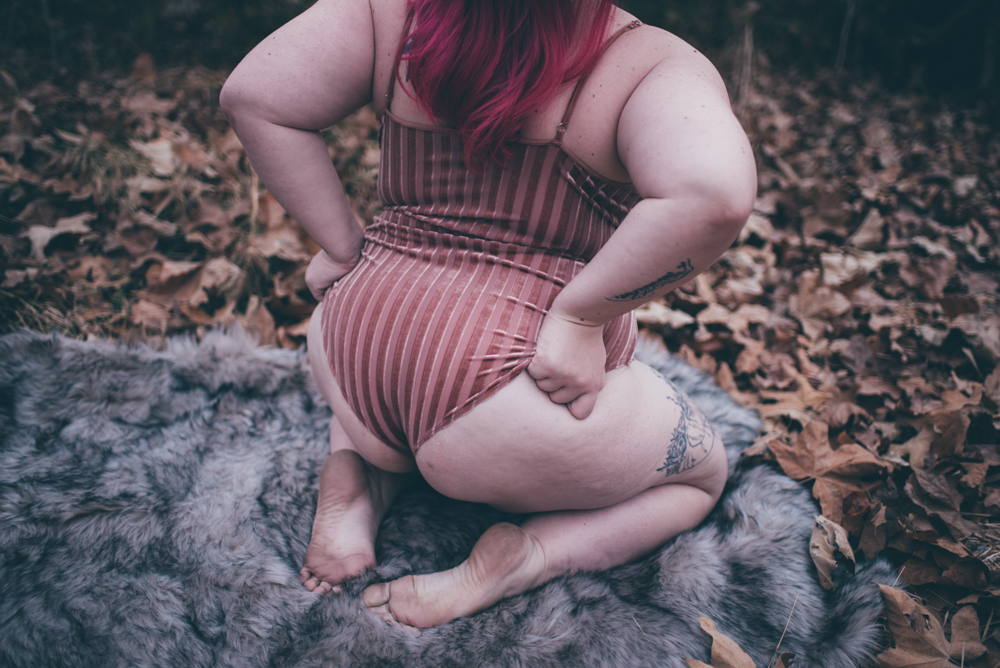 Forest and Fur outdoor Boudoir by Debra Alison Photography