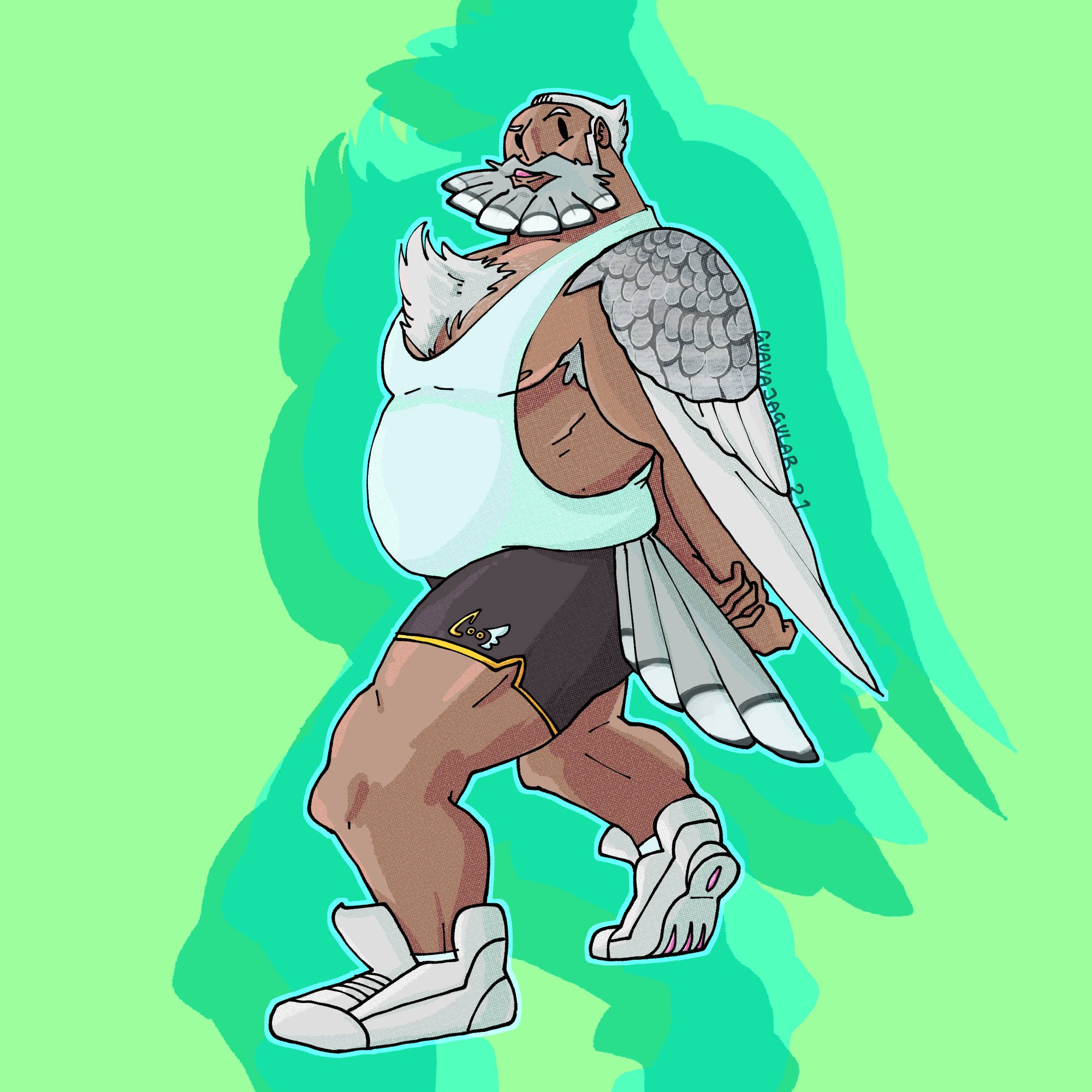 Satinette Harpy pose
