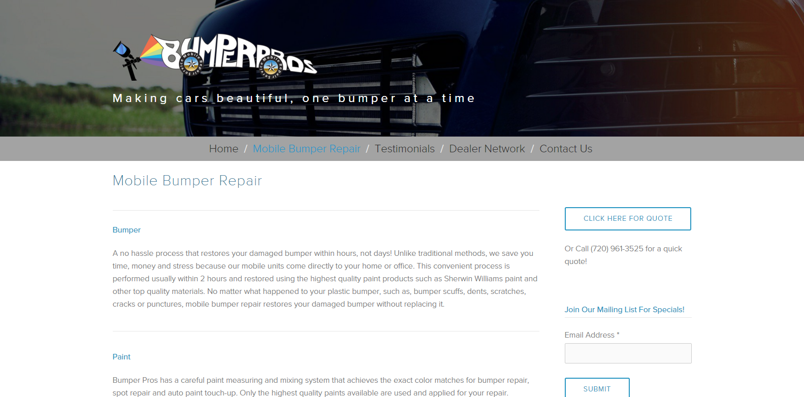 Bumper Pros Website (Copy)