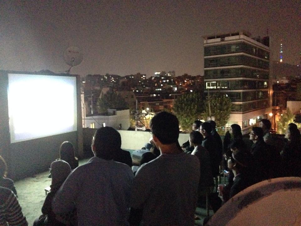 Screening on a rooftop, Korea