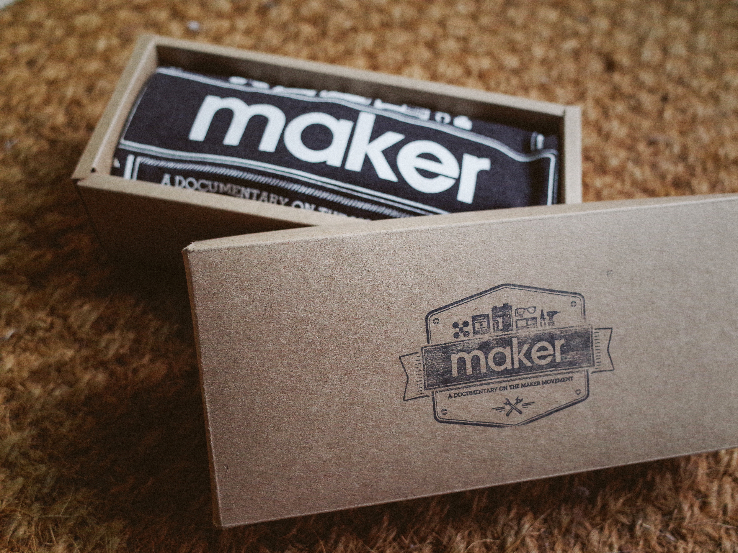 The T-shirt comes tucked in a hand-made paper box.
