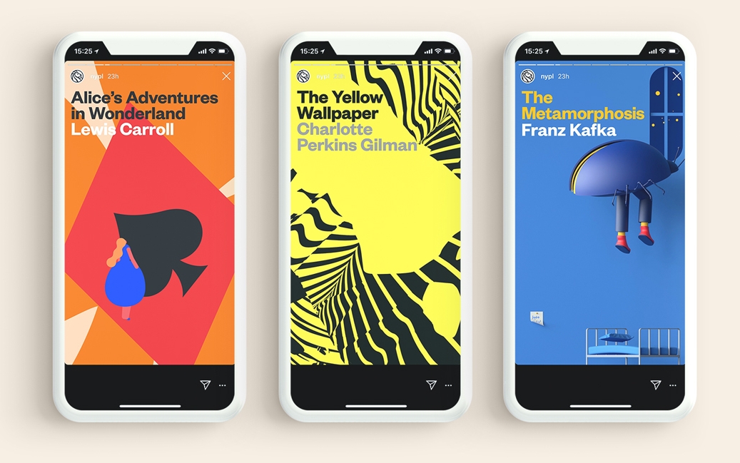   The New York Public Library   partnered with   Mother     to bring classic works of literature where they’ve never been before, the Instagram feeds of thousands of young people. 