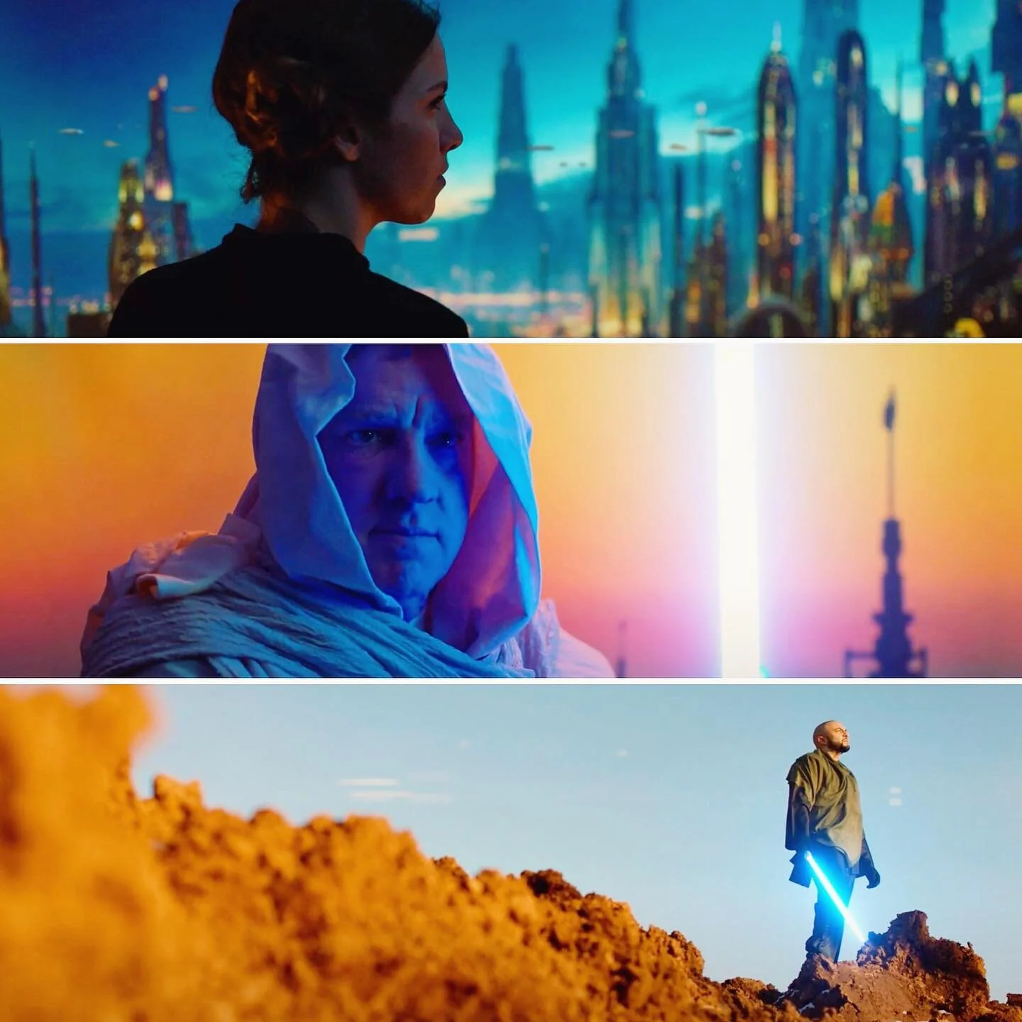 #maythe4thbewithyou Happy Star Wars day!  Here are a few stills from a recent Star Wars project I did.  Thanks to @kristinadelp for the amazing work.  Thanks to @k.mezick for the projector rental.  Finally congratulations to @kdot_lewis and @graymck.